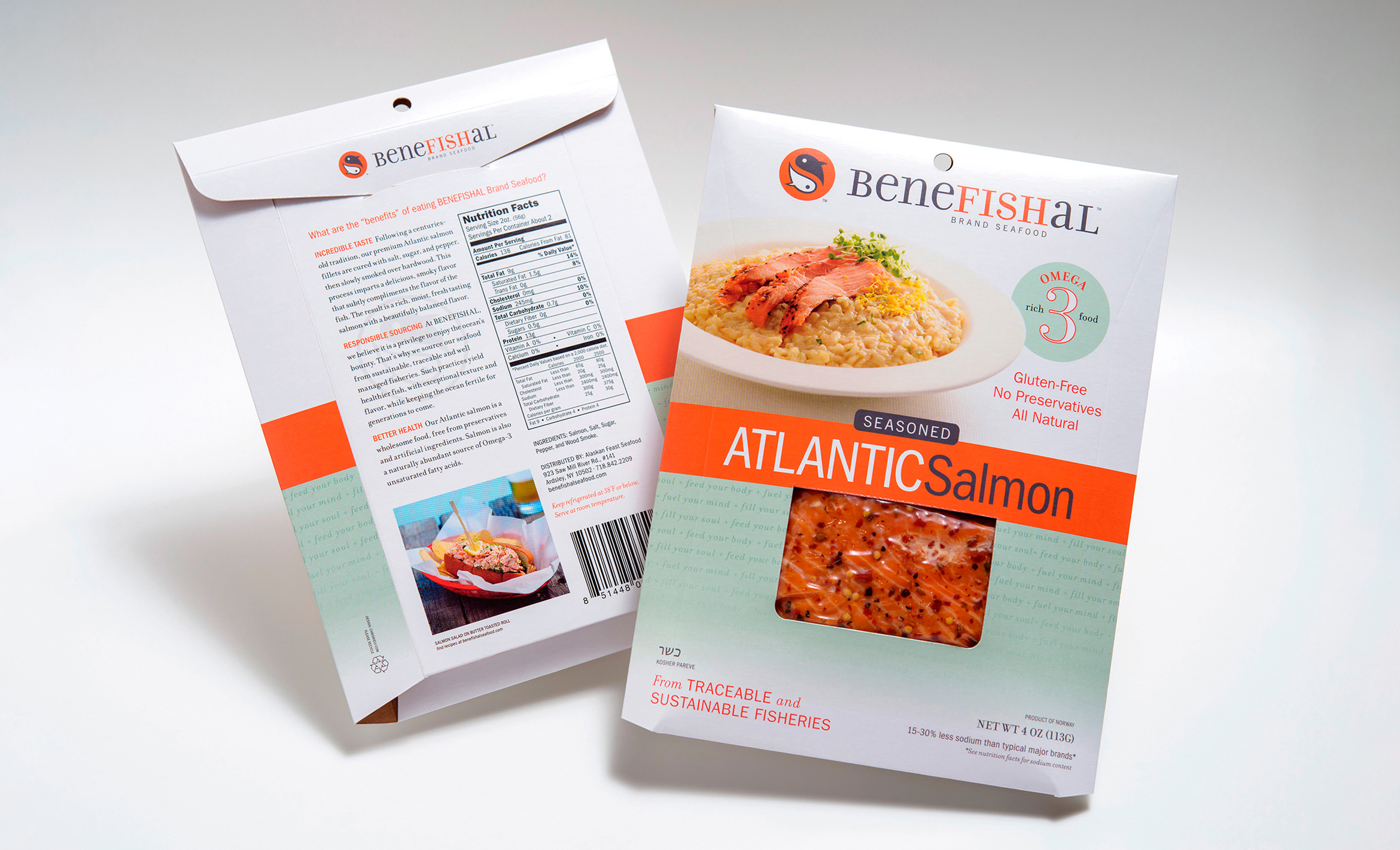 Benefishal Seasoned Atlantic Salmon Packaging