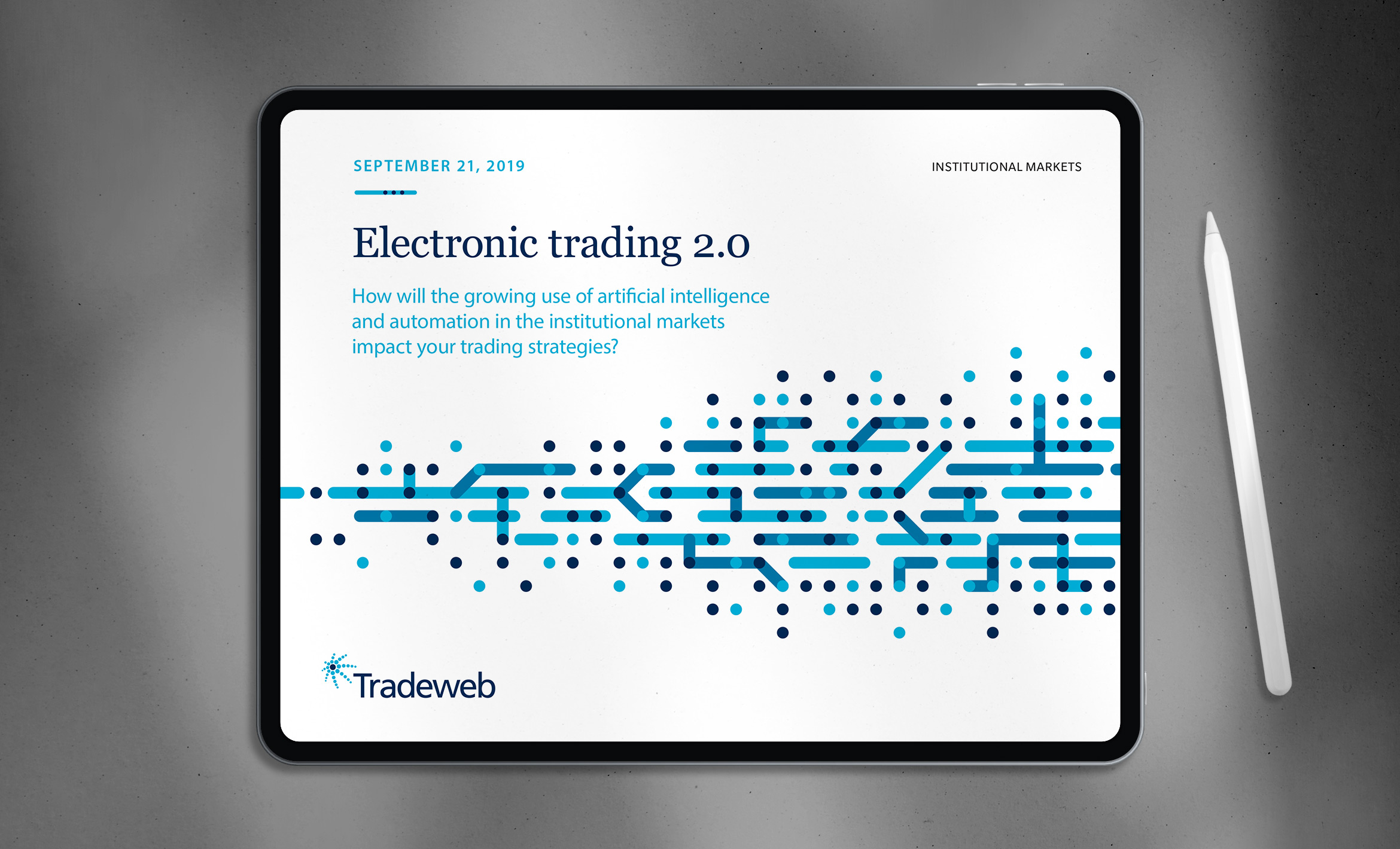Tradeweb PowerPoint Template on Tablet